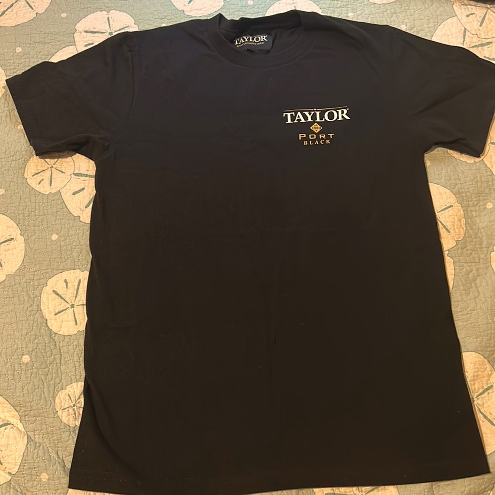 TAYLOR PORT BLACK EST. 1880 TEE  WINE COMPANY SHORT SLEEVE CREW NECK T-SHIRT A27